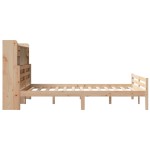 vidaXL Pat cu bibliotecă fără saltea, 140x200 cm, lemn masiv de pin