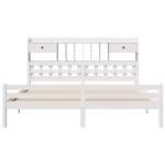 vidaXL Pat cu bibliotecă fără saltea, 180x200 cm, lemn masiv de pin