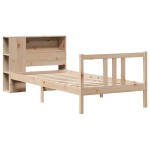 vidaXL Pat cu bibliotecă fără saltea, 90x190 cm, lemn masiv de pin vidaXL Pat cu bibliotecă fără saltea, 90x190 cm, lemn masiv de pin