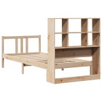 vidaXL Pat cu bibliotecă fără saltea, 90x190 cm, lemn masiv de pin vidaXL Pat cu bibliotecă fără saltea, 90x190 cm, lemn masiv de pin