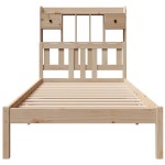 vidaXL Pat cu bibliotecă fără saltea, 90x190 cm, lemn masiv de pin vidaXL Pat cu bibliotecă fără saltea, 90x190 cm, lemn masiv de pin