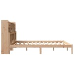 vidaXL Pat cu bibliotecă fără saltea, 180x200 cm, lemn masiv de pin