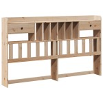 vidaXL Pat cu bibliotecă fără saltea, 180x200 cm, lemn masiv de pin