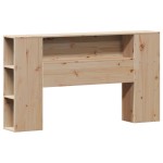 vidaXL Pat cu bibliotecă fără saltea, 120x200 cm, lemn masiv de pin vidaXL Pat cu bibliotecă fără saltea, 120x200 cm, lemn masiv de pin