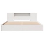 vidaXL Pat cu bibliotecă fără saltea, 180x200 cm, lemn masiv de pin