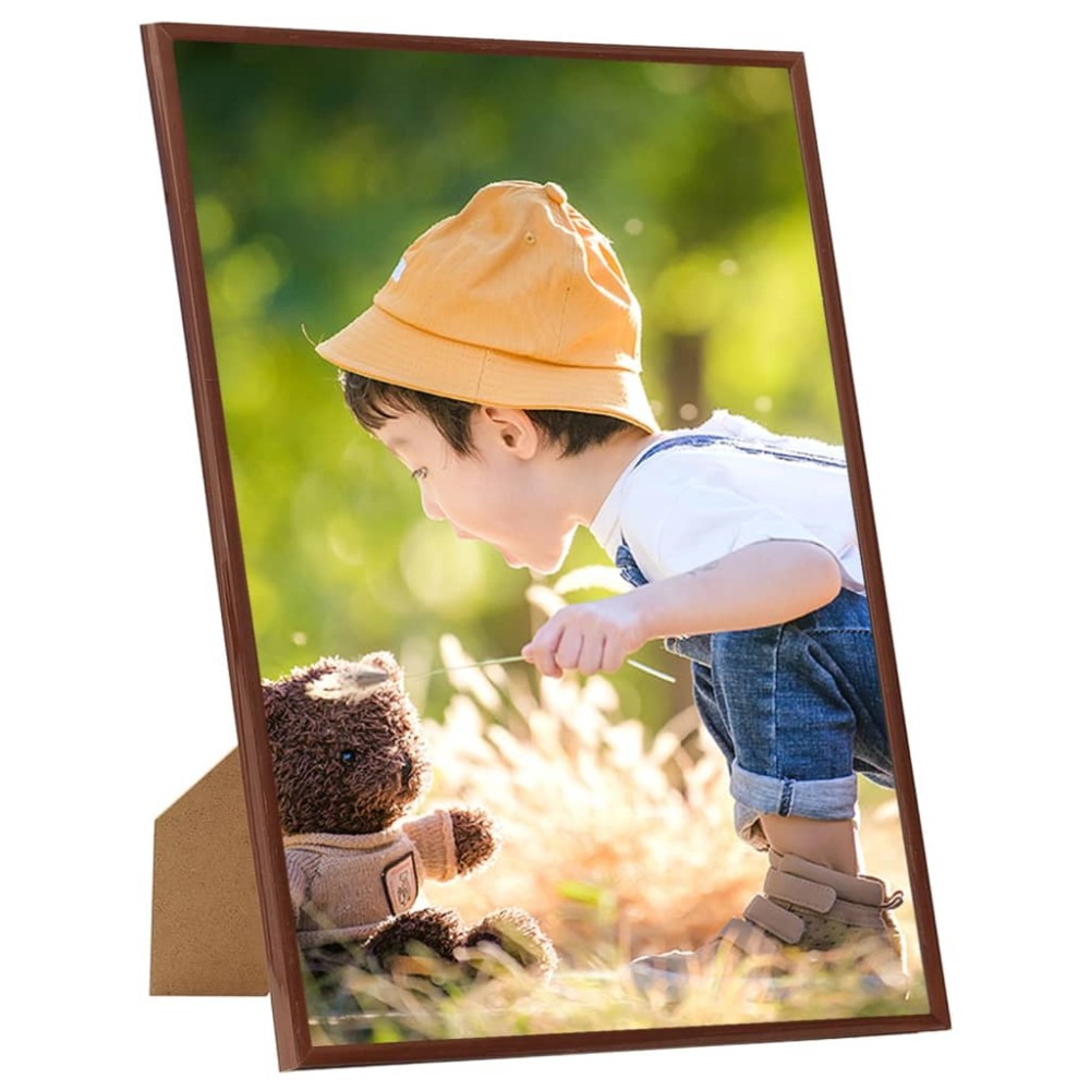 vidaXL Rame foto colaj pentru perete/masă, 5 buc., bronz, 70x90 cm MDF