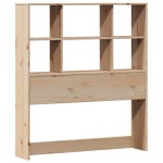 vidaXL Pat cu bibliotecă fără saltea, 90x190 cm, lemn masiv de pin vidaXL Pat cu bibliotecă fără saltea, 90x190 cm, lemn masiv de pin