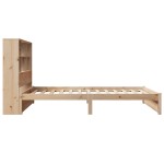 vidaXL Pat cu bibliotecă fără saltea, 90x200 cm, lemn masiv pin vidaXL Pat cu bibliotecă fără saltea, 90x200 cm, lemn masiv pin