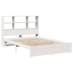 vidaXL Cadru de pat fără saltea, alb, 120x200 cm, lemn masiv pin vidaXL Cadru de pat fără saltea, alb, 120x200 cm, lemn masiv pin