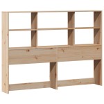 vidaXL Pat cu bibliotecă fără saltea, 150x200 cm, lemn masiv de pin