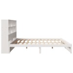 vidaXL Pat cu bibliotecă fără saltea, 180x200 cm, lemn masiv de pin