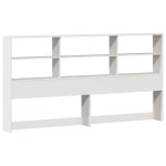 vidaXL Pat cu bibliotecă fără saltea, 180x200 cm, lemn masiv de pin