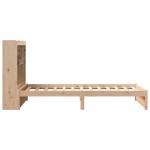 vidaXL Pat cu bibliotecă fără saltea, 90x190 cm, lemn masiv de pin vidaXL Pat cu bibliotecă fără saltea, 90x190 cm, lemn masiv de pin