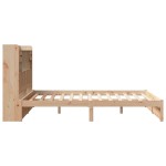 vidaXL Pat cu bibliotecă fără saltea, 140x190 cm, lemn masiv de pin vidaXL Pat cu bibliotecă fără saltea, 140x190 cm, lemn masiv de pin