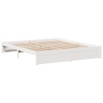 vidaXL Pat cu bibliotecă fără saltea, 180x200 cm, lemn masiv de pin
