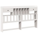 vidaXL Pat cu bibliotecă fără saltea, 180x200 cm, lemn masiv de pin