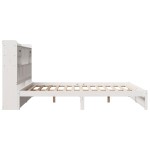 vidaXL Pat cu bibliotecă fără saltea, 180x200 cm, lemn masiv de pin