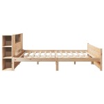 vidaXL Pat cu bibliotecă fără saltea, 180x200 cm, lemn masiv de pin