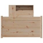 vidaXL Pat cu bibliotecă fără saltea, 90x190 cm, lemn masiv de pin vidaXL Pat cu bibliotecă fără saltea, 90x190 cm, lemn masiv de pin