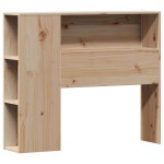 vidaXL Pat cu bibliotecă fără saltea, 90x190 cm, lemn masiv de pin vidaXL Pat cu bibliotecă fără saltea, 90x190 cm, lemn masiv de pin