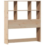 vidaXL Pat cu bibliotecă fără saltea, 90x190 cm, lemn masiv de pin vidaXL Pat cu bibliotecă fără saltea, 90x190 cm, lemn masiv de pin