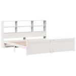 vidaXL Pat cu bibliotecă fără saltea, 180x200 cm, lemn masiv de pin