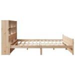 vidaXL Pat cu bibliotecă fără saltea, 200x200 cm, lemn masiv de pin
