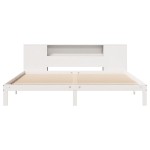 vidaXL Pat cu bibliotecă fără saltea, 180x200 cm, lemn masiv de pin