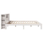 vidaXL Pat cu bibliotecă fără saltea, 180x200 cm, lemn masiv de pin