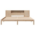 vidaXL Pat cu bibliotecă fără saltea, 200x200 cm, lemn masiv de pin