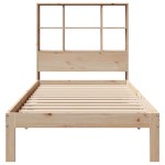 vidaXL Pat cu bibliotecă fără saltea, 90x190 cm, lemn masiv de pin vidaXL Pat cu bibliotecă fără saltea, 90x190 cm, lemn masiv de pin