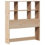 vidaXL Pat cu bibliotecă fără saltea, 90x190 cm, lemn masiv de pin vidaXL Pat cu bibliotecă fără saltea, 90x190 cm, lemn masiv de pin