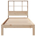 vidaXL Pat cu bibliotecă fără saltea, 90x200 cm, lemn masiv pin vidaXL Pat cu bibliotecă fără saltea, 90x200 cm, lemn masiv pin