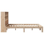 vidaXL Pat cu bibliotecă fără saltea, 140x200 cm, lemn masiv de pin