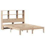 vidaXL Pat cu bibliotecă fără saltea, 160x200 cm, lemn masiv de pin vidaXL Pat cu bibliotecă fără saltea, 160x200 cm, lemn masiv de pin
