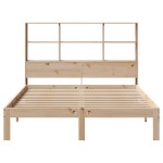 vidaXL Pat cu bibliotecă fără saltea, 160x200 cm, lemn masiv de pin vidaXL Pat cu bibliotecă fără saltea, 160x200 cm, lemn masiv de pin