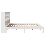 vidaXL Pat cu bibliotecă fără saltea, 180x200 cm, lemn masiv de pin