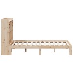 vidaXL Pat cu bibliotecă fără saltea, 160x200 cm, lemn masiv de pin
