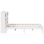 vidaXL Pat cu bibliotecă fără saltea, 180x200 cm, lemn masiv de pin
