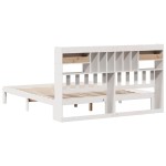 vidaXL Pat cu bibliotecă fără saltea, 180x200 cm, lemn masiv de pin