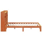 vidaXL Pat cu bibliotecă fără saltea maro 180x200 cm lemn masiv de pin