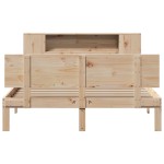 vidaXL Pat cu bibliotecă fără saltea, 120x200 cm, lemn masiv de pin vidaXL Pat cu bibliotecă fără saltea, 120x200 cm, lemn masiv de pin
