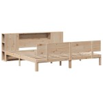 vidaXL Pat cu bibliotecă fără saltea, 180x200 cm, lemn masiv de pin