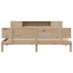 vidaXL Pat cu bibliotecă fără saltea, 180x200 cm, lemn masiv de pin