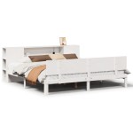 vidaXL Pat cu bibliotecă fără saltea, 180x200 cm, lemn masiv de pin