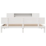 vidaXL Pat cu bibliotecă fără saltea, 180x200 cm, lemn masiv de pin
