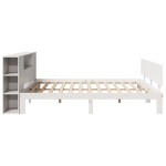 vidaXL Pat cu bibliotecă fără saltea, 180x200 cm, lemn masiv de pin