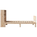 vidaXL Pat cu bibliotecă fără saltea, 90x200 cm, lemn masiv pin vidaXL Pat cu bibliotecă fără saltea, 90x200 cm, lemn masiv pin