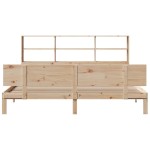 vidaXL Pat cu bibliotecă fără saltea, 180x200 cm, lemn masiv de pin