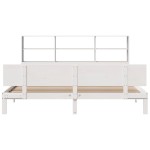 vidaXL Pat cu bibliotecă fără saltea, 180x200 cm, lemn masiv de pin